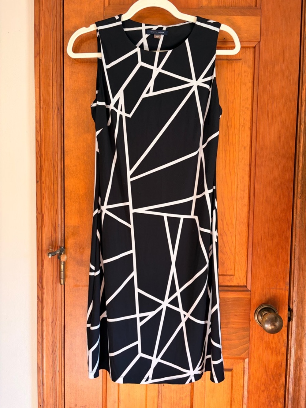 Tommy Hilfiger Black Dress with White Geometric Print